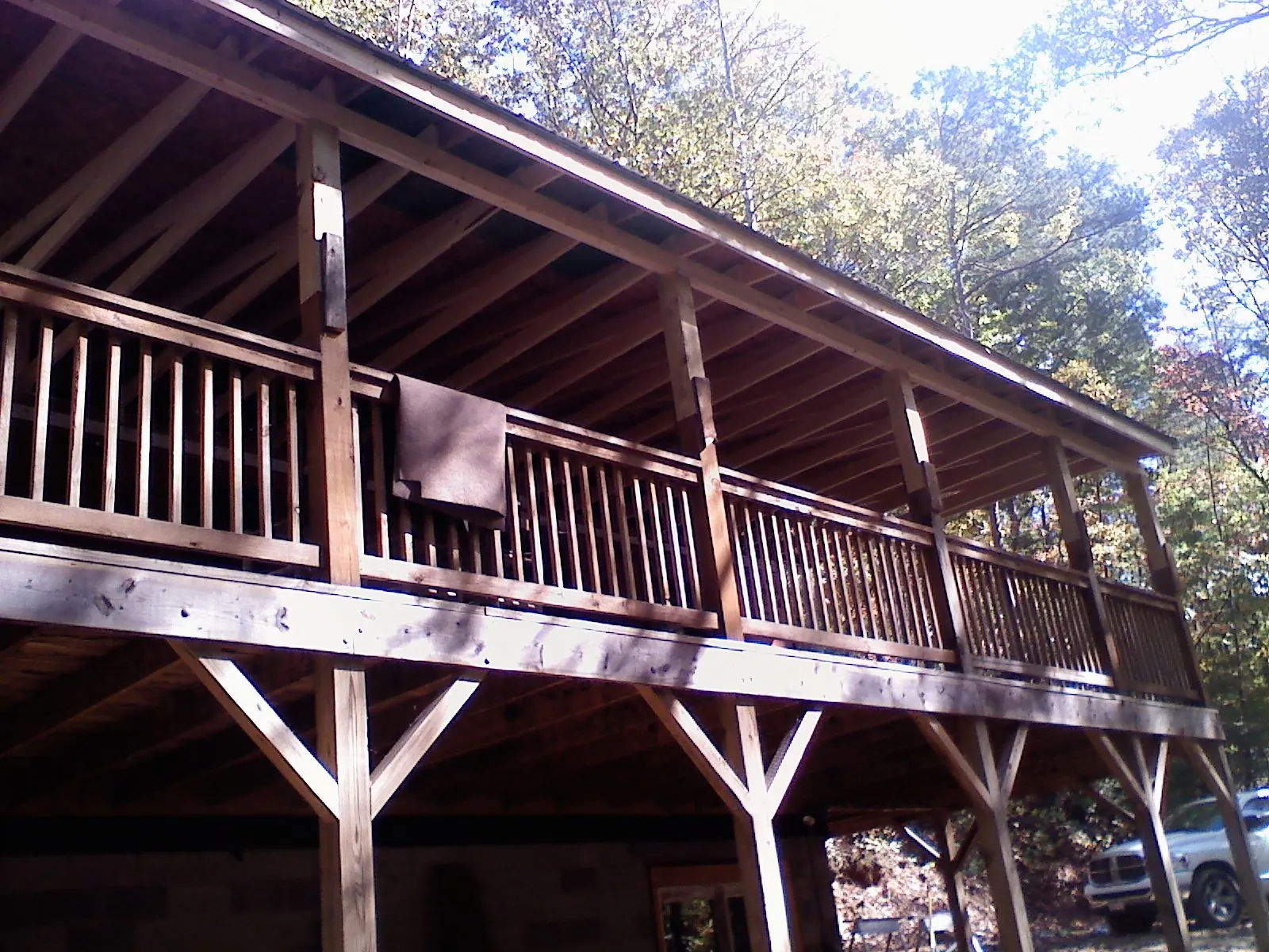 Timber framing under a new elevated porch and deck — Roof Leak Repair in Monmouth Beach by Roofing Brothers